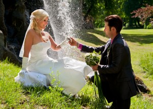 Hochzeits-Portrait Wasserfall Tangerhütte