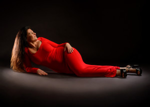 Portrait - Frau rotes Kleid